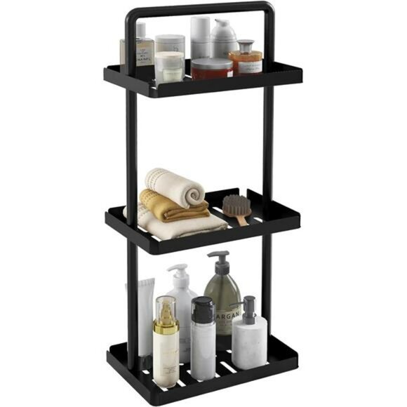 3 Tier Corner Shower Caddy Standing Bathroom Organizer Shelf Rack for Shampoo - Picture 1 of 7